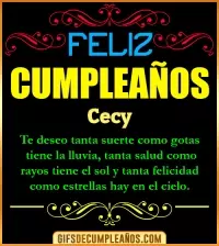 GIF Frases de Cumpleaños Cecy